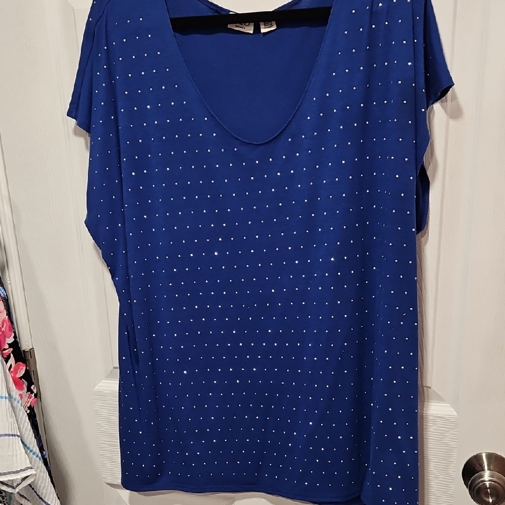 Cato Royal Blue Studded Blouse